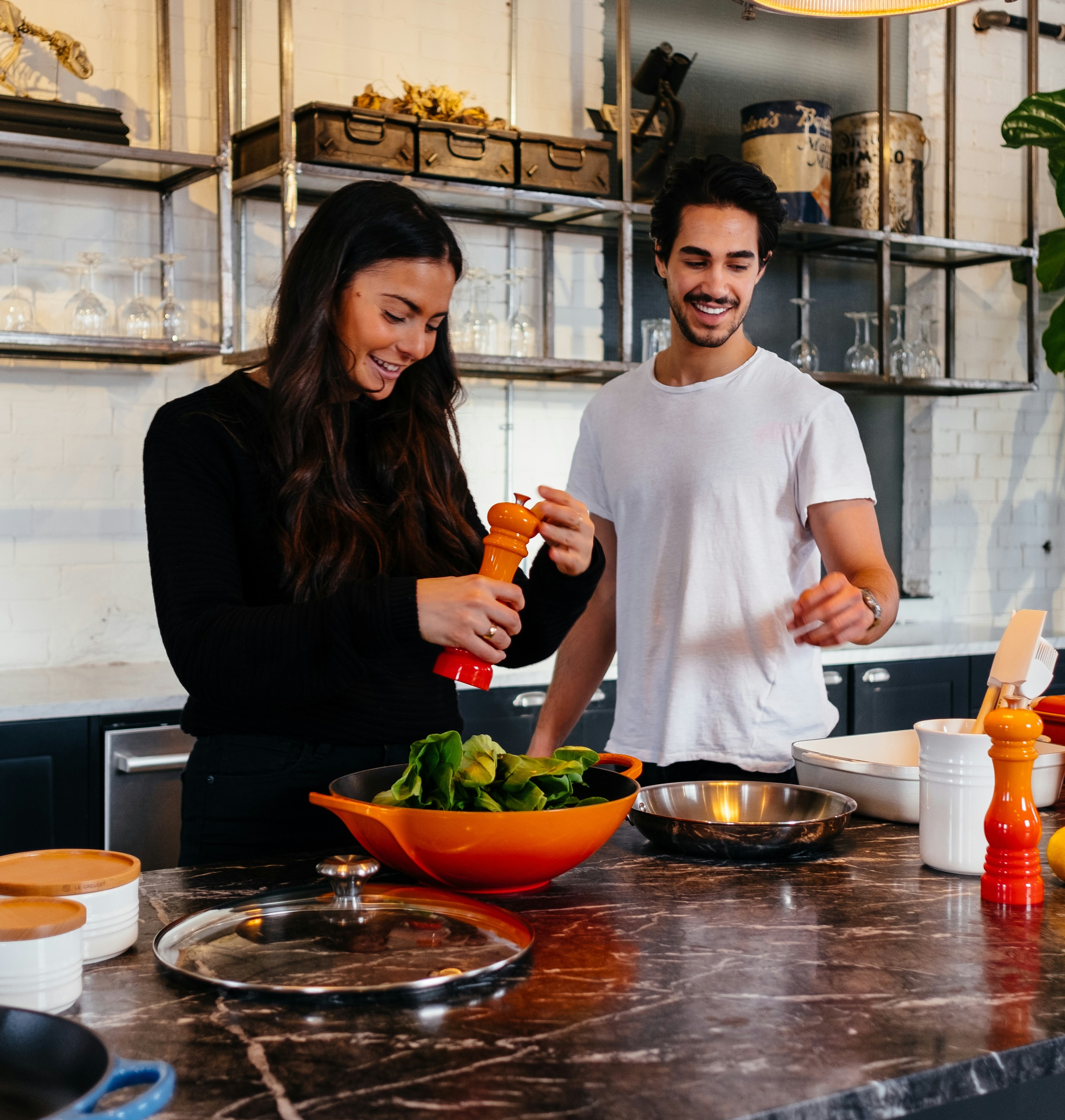 Founders preparing protein snacks